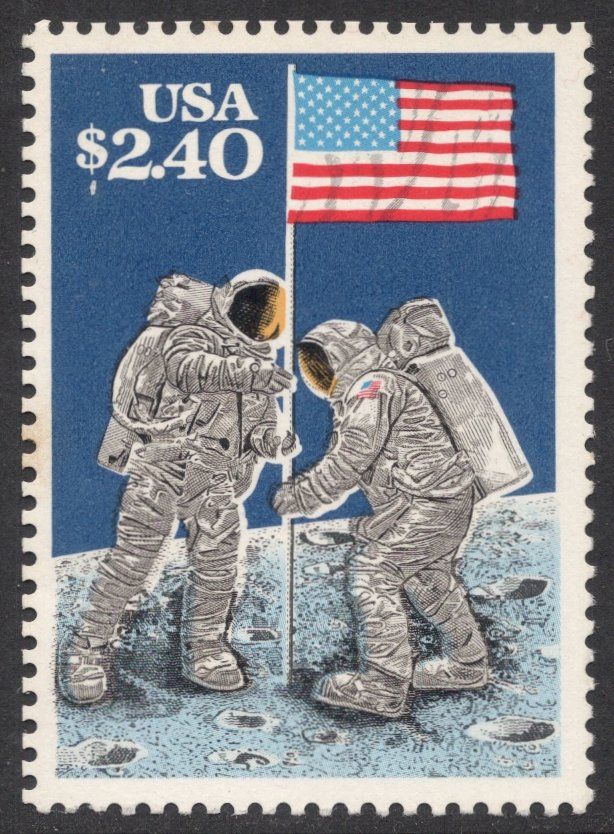 first man on the moon stamp
